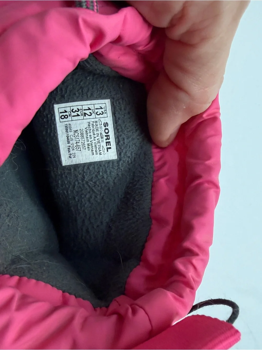Sorel Girls Pink Insulated Winter Snow Puffer Boots
